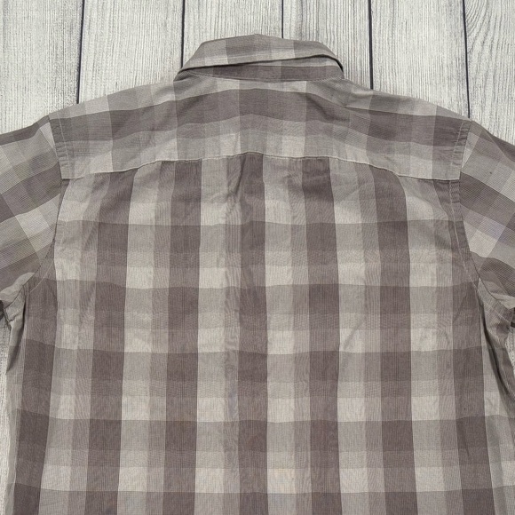 Banana Republic Men 100% cotton Gray Casual Button Down Shirt/size L - Picture 10 of 10